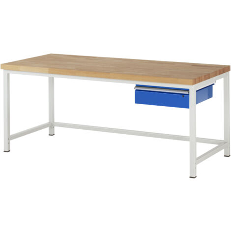 Rau Werkbank höhenverstellbar 8001A1, B2000xT900xH840-1040mm, 1x Schublade-TA (1/5)