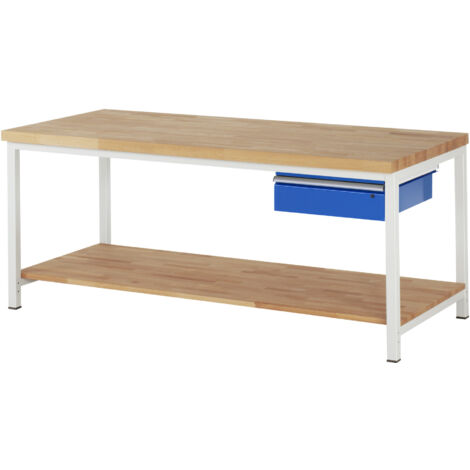 Rau Werkbank höhenverstellbar 8001A7, B2000xT900xH840-1040mm, 1x Schublade-TA (1/5)