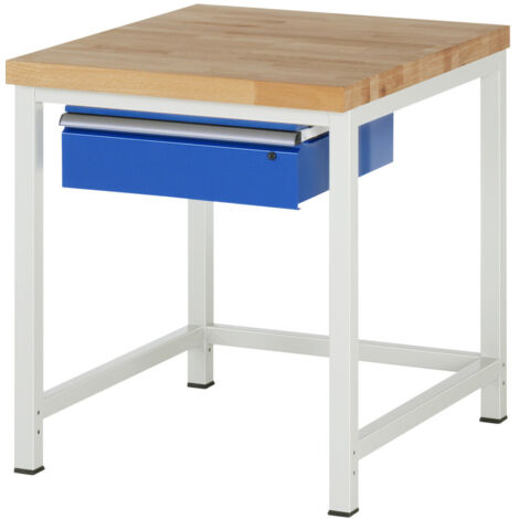 Rau Werkbank höhenverstellbar 8001A1, B750xT900xH840-1040mm, 1x Schublade-TA (1/5)