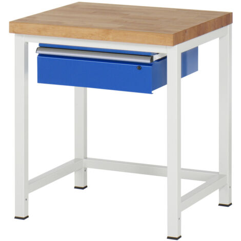 Rau Werkbank höhenverstellbar 8001A1, B750xT700xH840-1040mm, 1x Schublade-TA (1/5)