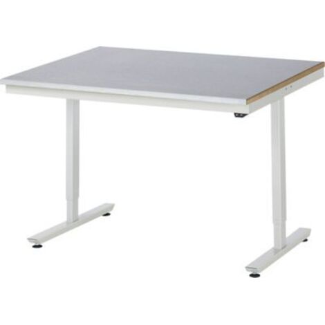 RAU Arbeitstisch adlatus 150 elektrisch höhenverstellbar Arbeitsplatte mit Stahlblechbelag 1250 mm x 1000 mm (1/3)