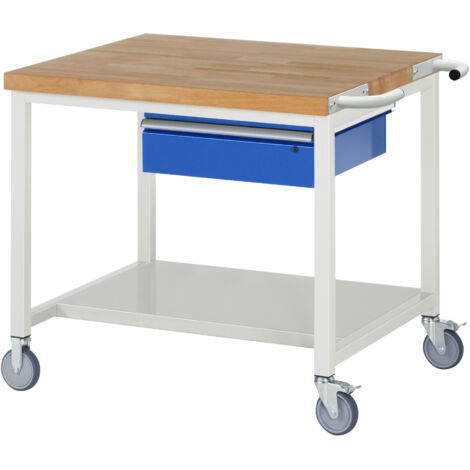 Rau Fahrbare Werkbank 8001, B1000xT900xH880mm, Ablageboden-MT, 1x Schublade-TA (1/5)
