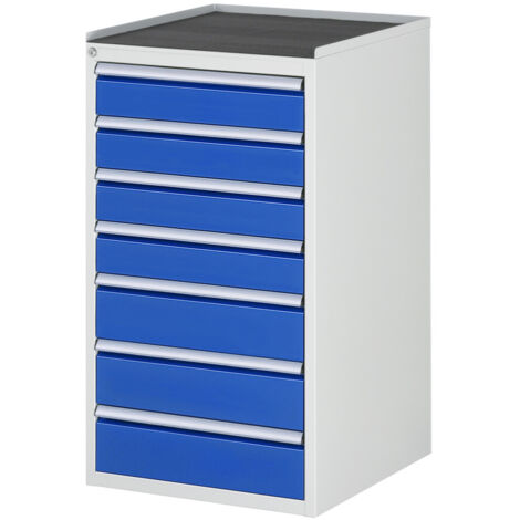 Rau Schubladenschrank m. Anti-Rutsch-Matte 7 Schubl.-L 4x120 3x150mm (1/3)