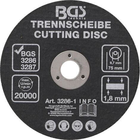 BGS Trennscheibe Ø 75 x 1,8 x 9,7 mm (1/2)