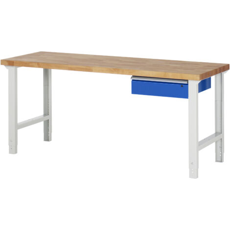 Rau Werkbank höhenverstellbar 7001A1, B2000xT700xH790-1140mm, 1x Schublade-TA (1/5)