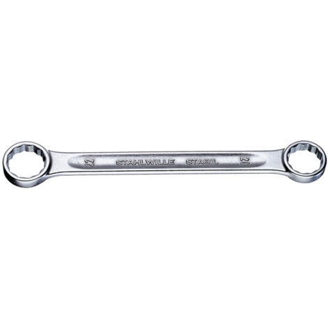 Doppelringschlüssel 21 SW17x19mm ger. L.185mm Chrome-Alloy-Steel verchr.