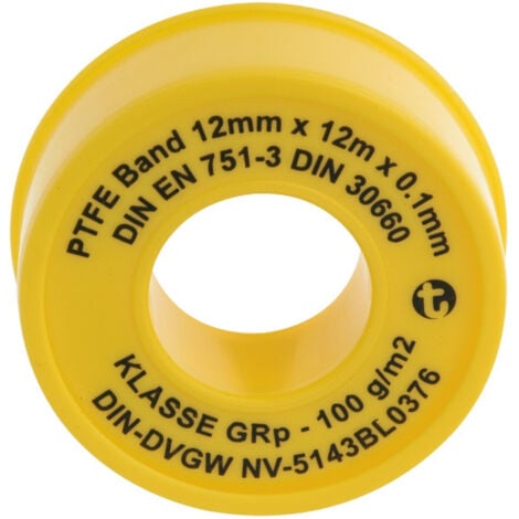 PTFE Dichtband GRp L12m B12mm D0,1mm 100g/m² Rl.GEKA