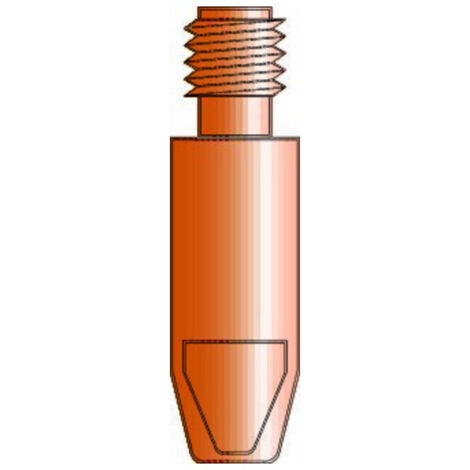 TRAFIMET Stromdüse M6 1,2 mm - 28mm E-Cu 20 Stk (1/3)