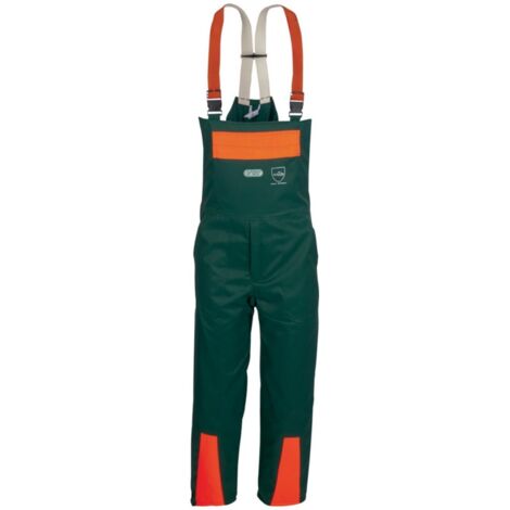 Schnittschutzlatzhose KONIFERE Gr.56 grün/orange WATEX