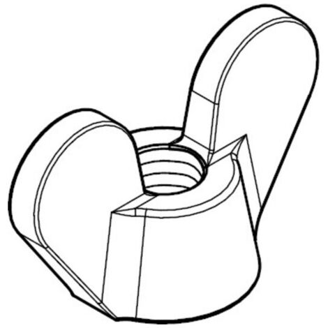 Schmetterlingsmuttern Nylon M6 - 100 Stück Flügelmuttern Kunststoff