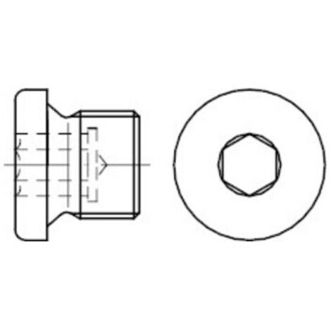 DIN 908 Verschlussschraube mit Bund und Innensechskant, zylindrisches ...