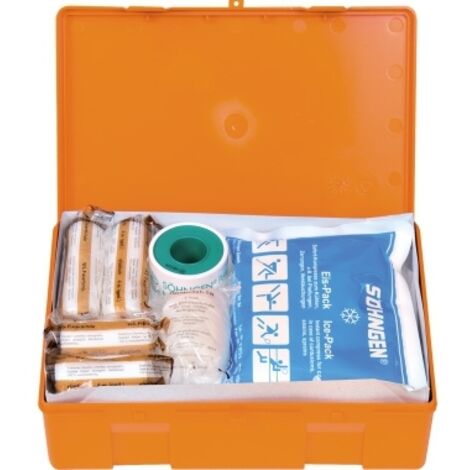 Söhngen Verbandskasten Kiel KU mit Füllung, orange, Größe 260x160x80 mm