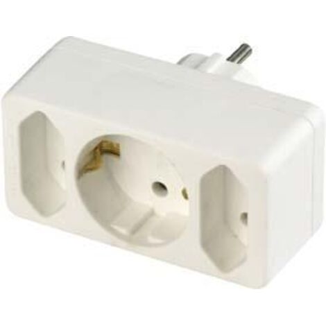 REV 3-fach-Stecker 2 Euro, 1 Schuko (1/2)