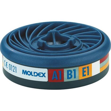 Moldex Gasfilter A1B1E1, für Serie 7000 + 9000, EasyLock, organische Gase, anorganische Gase und Saure Gase 10 Stk