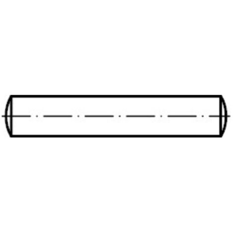ISO 2338 Zylinderstift Toleranzfeld M6, Edelstahl A1 8 M6x45 HP 100 Stk