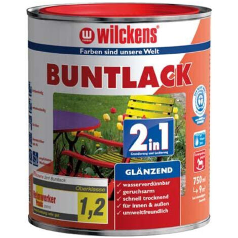 Wilckens Buntlack 2in1 RAL3000 Feuerrot glänzend 0,75l 10430000050
