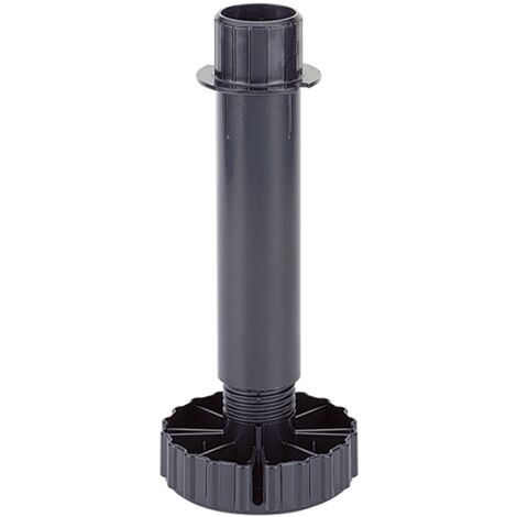 Hettich Möbel-Sockelverstellfuß, 80mm, Ø 80mm, Korrekt 70151, Kunststoff schwarz