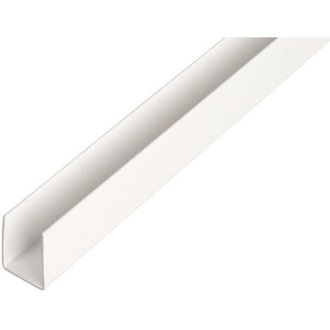 GAH Alberts U-Profil gleichschenkl.ungelocht L2000 x B12 x H10mm Kunststoff, weiß