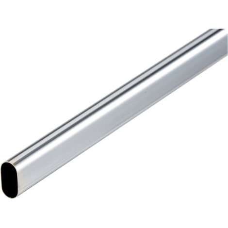 P&G Schrank-Rohr oval 30 x 15 x 1200mm Stahl vernickelt