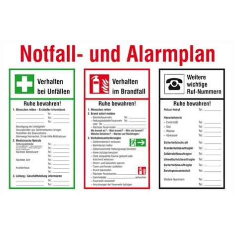 SafetyMarking Notfall- und Alarmplan B600xH400 mm Kunststoff (1/3)