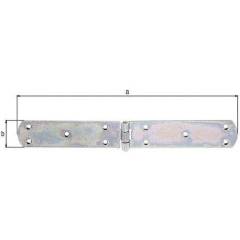 GAH Alberts Kistenband mit vernietetem Stift L 300mm Stahl roh, gelb galv. verz (1/3)