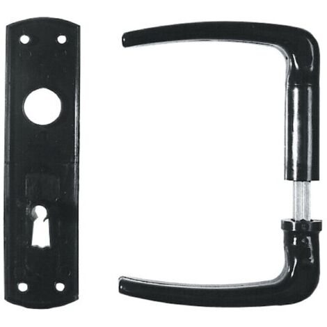 Drückergrt.Universal-Kastenschloss BB schwarz 55mm VK 8mm BEVER