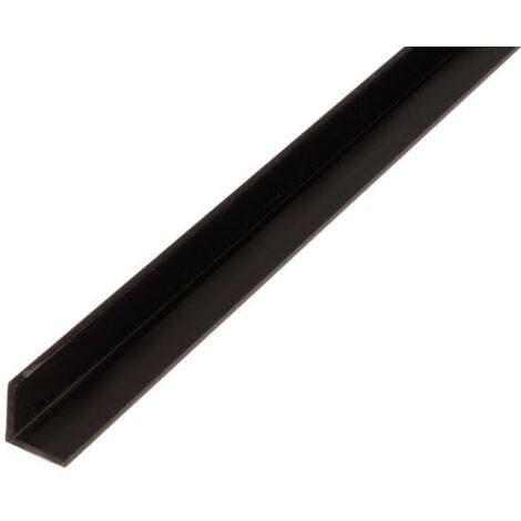 GAH Alberts Winkelprof. gl.schenk., ungelocht L2000x B20x H20x S1, 5mm Kunststoff schwarz (1/3)