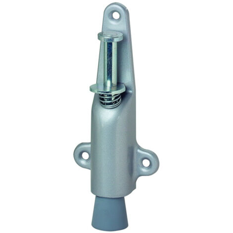KWS Türfeststeller 1024, mit Tretbolzen Hub 25mm silberf. einbrennlack (1/4)