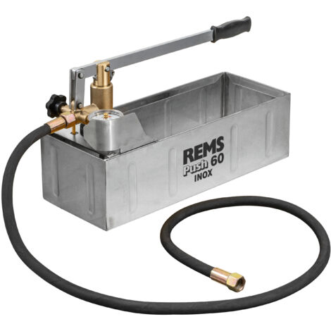 REMS Push INOX Hand-Druckprüfpumpe mit Manometer, p d 6 MPa/60 bar/870 psi