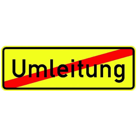 VKZ.457.2, 1050x350mm Ende der Umleitung RAL-Gütezeichen Folie RA2 (1/2)