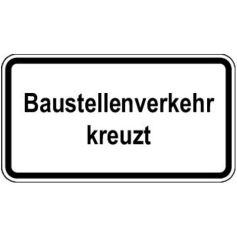 Warn- und Hinweißchild 27, 600x330mm Baustellenverkehr kreuzt RAL-Gütezeichen Folie RA2 (1/2)