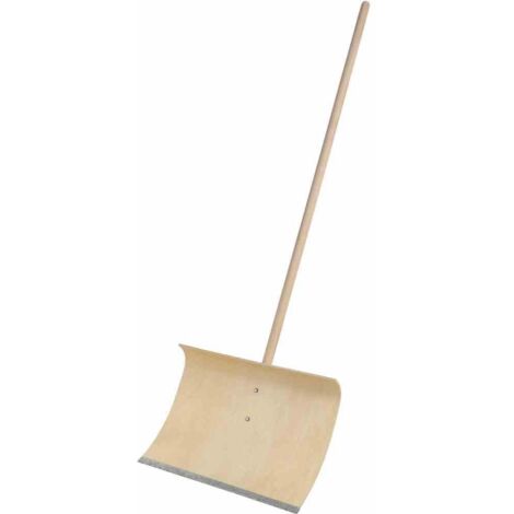Sperrholz-Schneeschieber 55 cm mit Kante und Schraubstiel