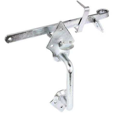 Klinkenset 260mm galvanisch,gelb verz.f.Flechtzaun- u.leichte Holztore GAH
