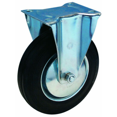Bockrolle Gummi 200mm 138x109mm 205kg Tragkraft Rollen Rolle Lenkrollen Rad TOP