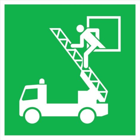 SafetyMarking Fluchtwegschild Folie B150xH150 mm Rettungsausstieg langnachleuchtend (1/3)