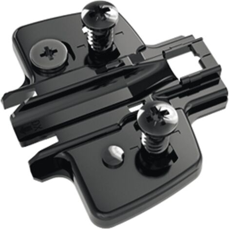 Hettich Möbel-Kreuzmontageplatte Distanz 3mm,Sensys 8099 9091805, obsidianschw. vern.