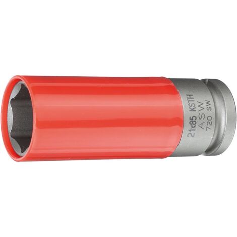 ASW Kraft-Steckschlüsseleinsatz mit Kunststoff-Hülse 1/2" 21x85mm (1/4)