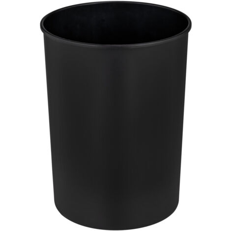 WENKO Schwingdeckeleimer Atri Schwarz, Fassungsvermögen: 6 Liter, Schwarz, Polypropylen schwarz