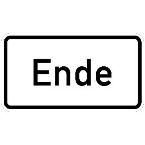 Zusatzschild 1012-31, 330x600mm Ende RAL-Gütezeichen Folie RA2 (1/2)