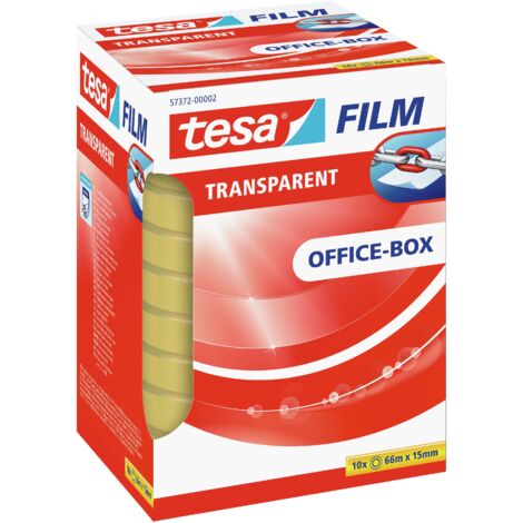 tesafilm Transparent - Transparentes Multifunktions-Klebeband für Heim- Schul- und Büroanwendungen - 66 m x 15 mm - 10er Pack