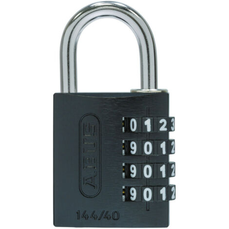 ABUS Zahlen-Vorhangschloss 144/40 Lock-Tag Aluminium, schwarz (1/4)