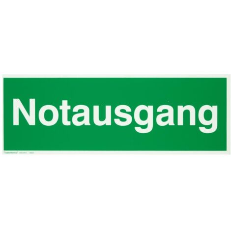 SafetyMarking Fluchtwegschild Alu B400xH140 mm Notausgang langnachleuchtend (1/3)