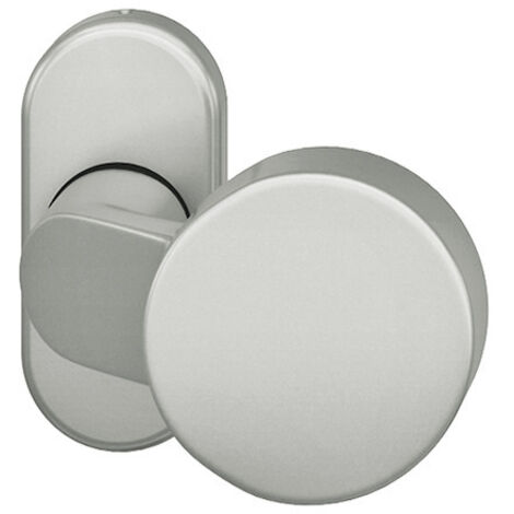 FSB RT-Türknopf feststehend Ros.oval/unsichtbare Bef. Aluminium naturfarbig