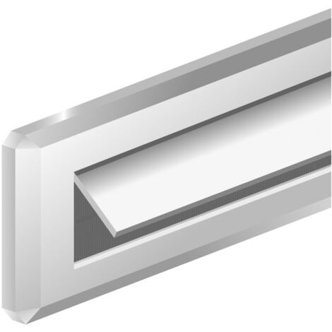 Ellen PVC Briefkasteneinwurf 34,5 x 8,23 cm, braun mit Klappe und Bürste