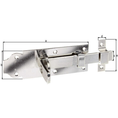 GAH Alberts Schlossriegel gerade L 140mm Edelstahl, matt (1/3)