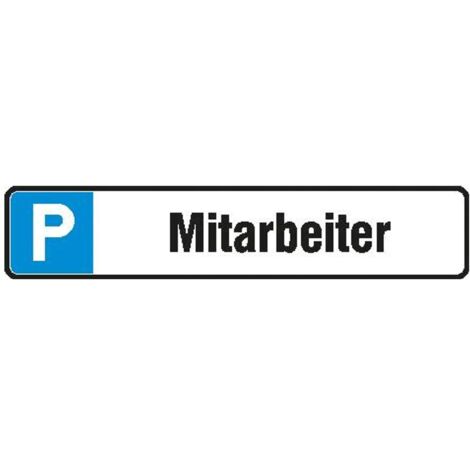 SafetyMarking Parkplatzschild Alu B520xH110 mm Mitarbeiter (1/2)