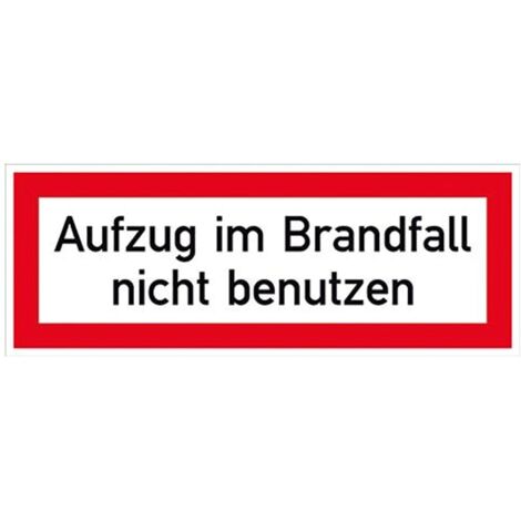 SafetyMarking Brandschutzschild Folie B148xH52 mm Aufzug im Brandfall n.b. langnachleuchtend (1/3)