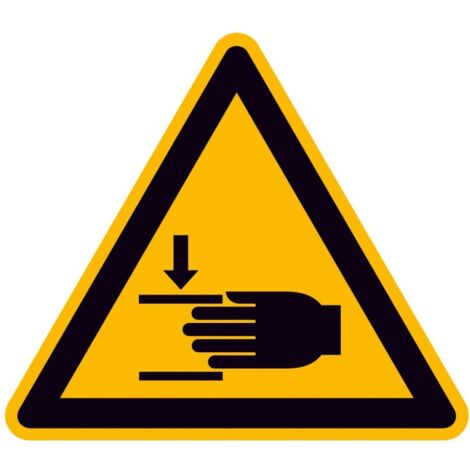 SafetyMarking Warnschild Aluminium SL 200 mm Warnung vor Handverletzungen (1/3)
