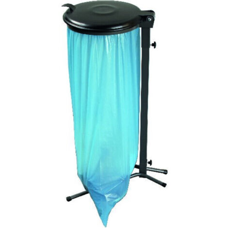 Müllsackständer 70-120 L grün m. K-deckel grau
