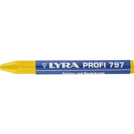 Förster/SignKreide gelb L120mm D12mm 6eckig papiert LYRA